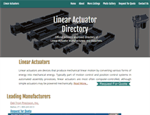 Tablet Screenshot of linearactuatormanufacturers.com